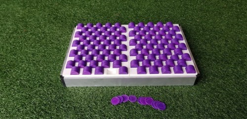 Consumptiemunten paars 1000 stuks in telbak